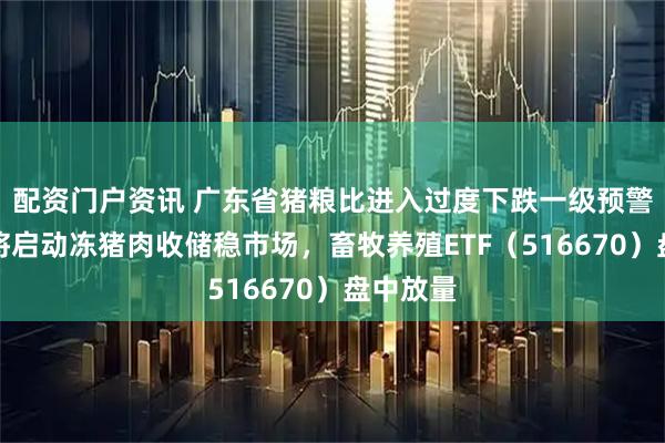 配资门户资讯 广东省猪粮比进入过度下跌一级预警区间，将启动冻猪肉收储稳市场，畜牧养殖ETF（516670）盘中放量